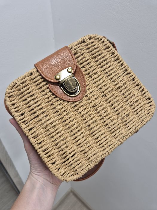 Torebka pleciona koszyczek