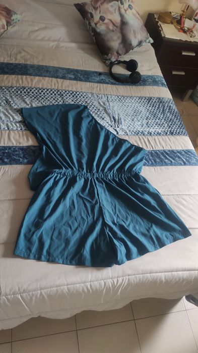 Macacão calção azul