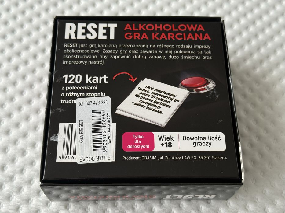Reset - alkoholowa gra karciana