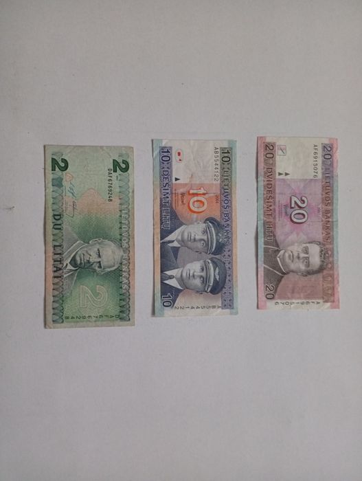 Banknoty , Litwa , Grecja zestawy.
