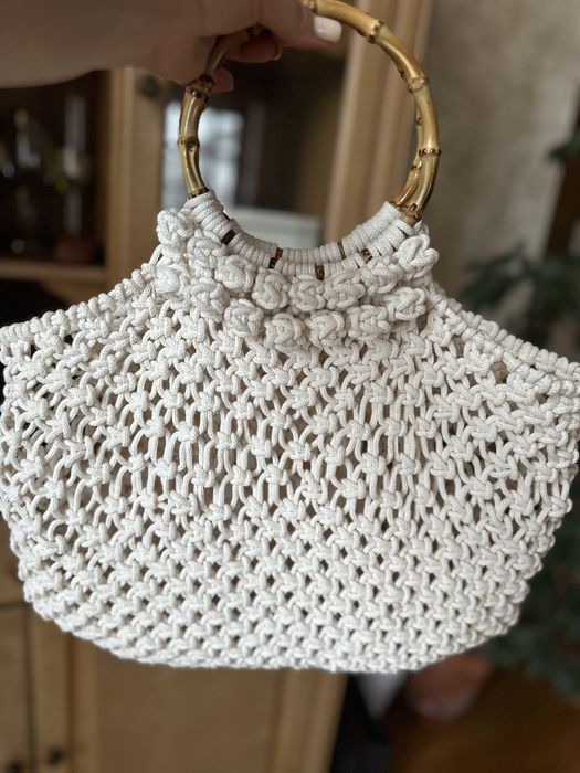 Сумка ручноі роботи в техніці макраме