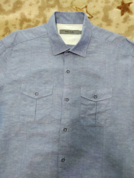 Рубашка Reiss (лен, коттон).