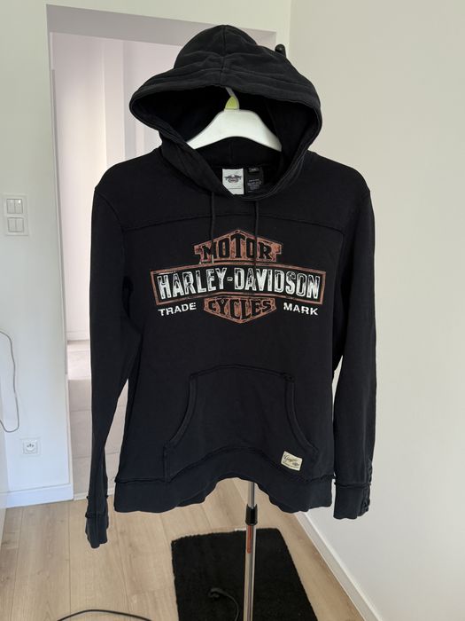 Damska bluza z kapturem HARLEY DAVIDSON Efekt Enzymy Wash Bawełna Rozmiar 2XL