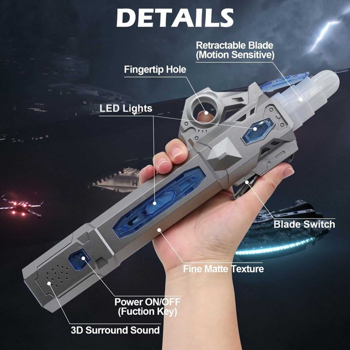 Miecz świetlny Toys plastik wbudowany akumulator