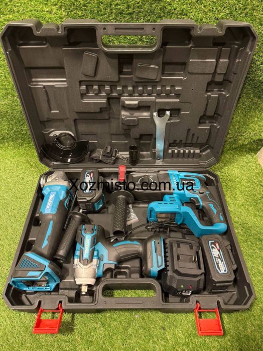 Makita 3в1 BRUSHLESS болгарка гайковерт перфоратор 48вь 6ам Руминия