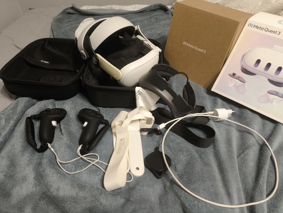 Gogle vr oculus meta quest 3 128gb z strapem 15 000mah i dodatkami