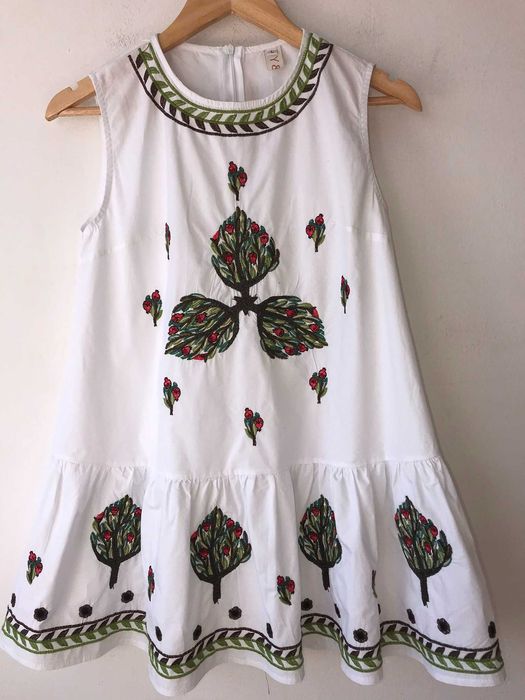 Biała bluzka tunika Y&M L 40 12 retro hippie vintage boho festiwal 60s