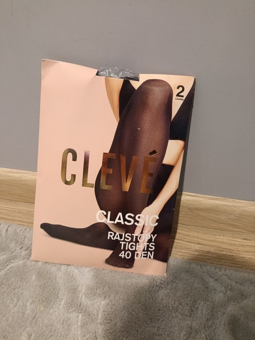 Rajstopy czarne cleve tights 40 den rozm 2