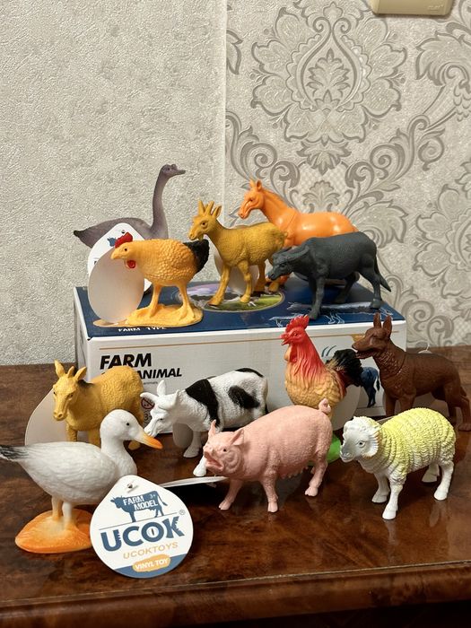 Набір домашніх тварин. Фігурки свійських тварин. Домашні тварини ферма