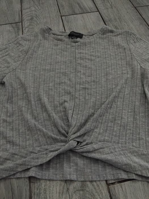 Bluzka szara długi rękaw