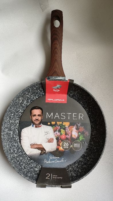 Patelnia aluminiowa/ powłoka granit, florina 26cm, indukcja.