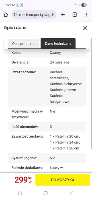 Patelnie tefal Zestaw