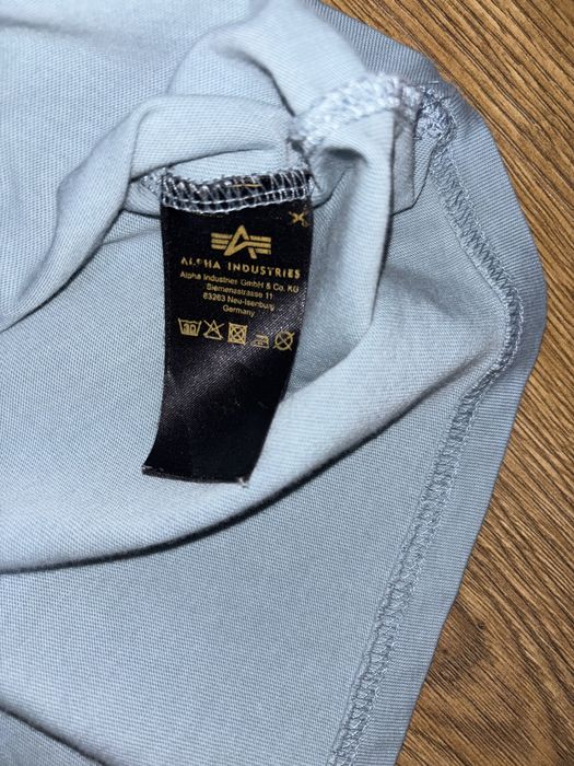 Блакитний Лонгслів Alpha Industries