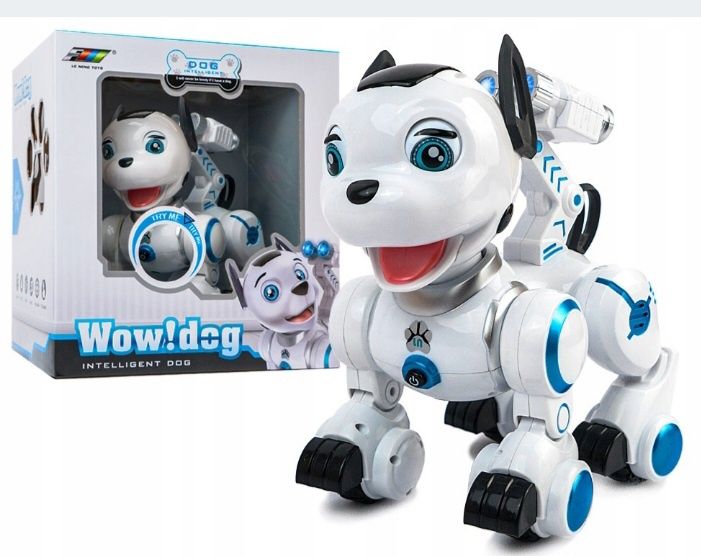 Zabawka robot pies. Piesek zdalnie sterowany pilotem