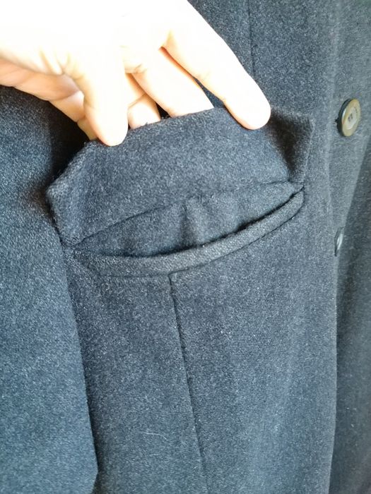 ! *oryg* Wool & Cashmere Fabrics Made in Italy płaszcz męski elegancki