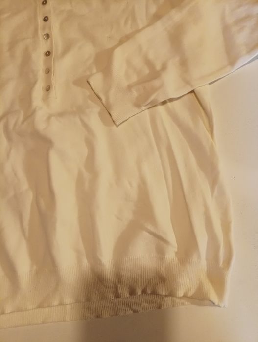 Cardigan em creme,de marca MoCasual, tamanho L