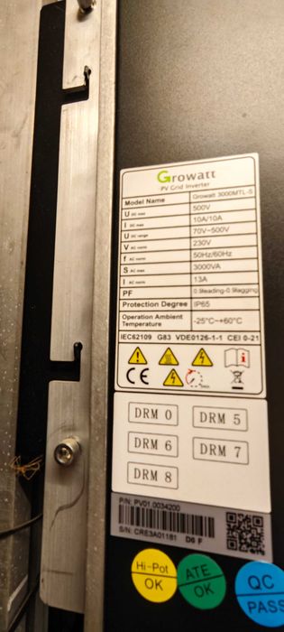 Falownik Growatt 1-fazowy 3000MTL-S