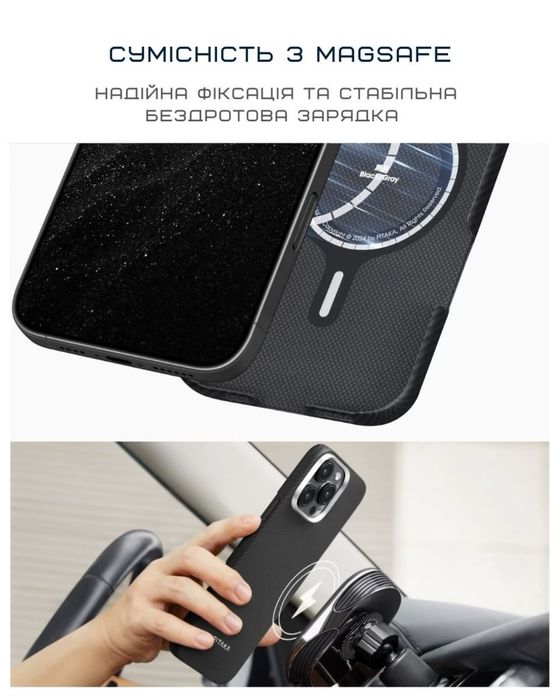 Чохол Pitaka Ultra-Slim Case Classic Twill 600D Black/Grey for iPhone 16 Pro