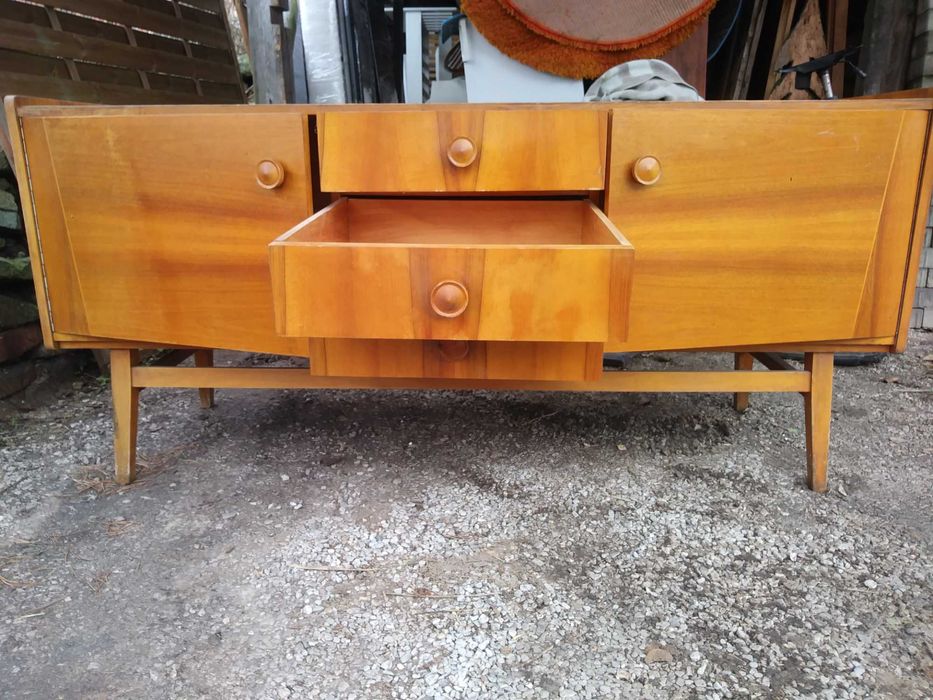 Stolik szafka komoda  PRL lata 60-te vintage 180 cm + gratis szafka