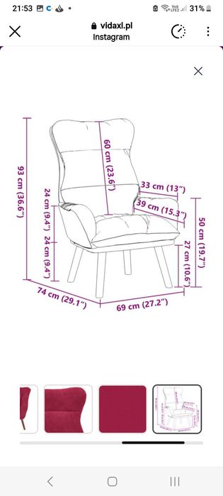 Nowy fotel nieużywany