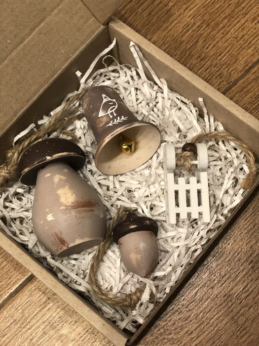 Іграшки новорічні, іграшки на ялинку деревʼяні