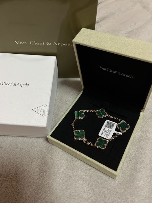 Bransoletka Van Cleef złoto zielona