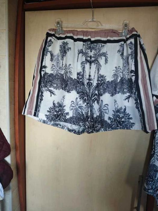 Lniany komplet spodenki i koszula