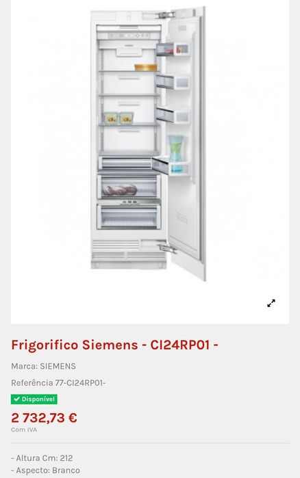 Frigorífico Siemens topo gama novo
