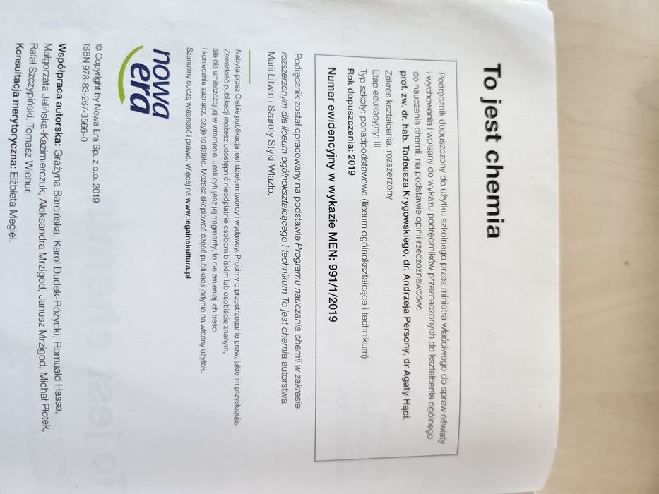 To jest chemia 1 LO I Technikum