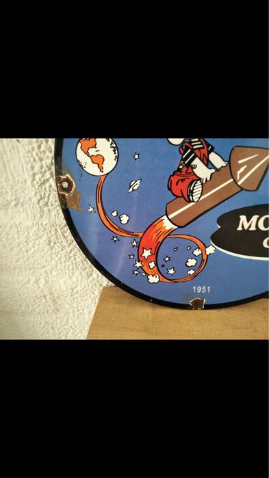 Chapa de esmalte vintage anos 50