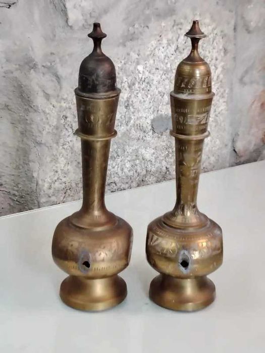 Par de bules decorativos metal cinzelado Estilo Indiano ENVIO GRATIS