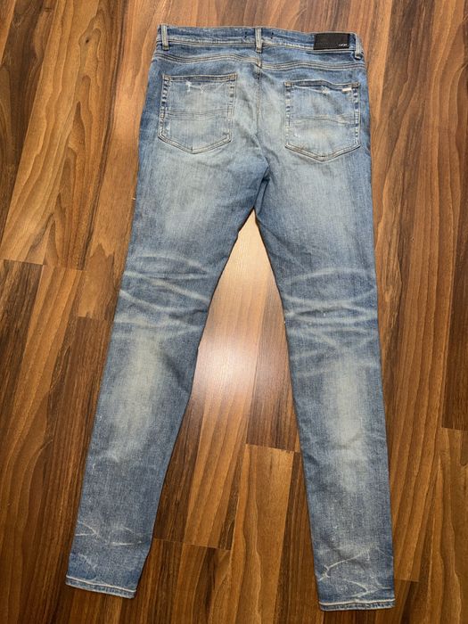 Amiri Logo Patch Blue Jeans