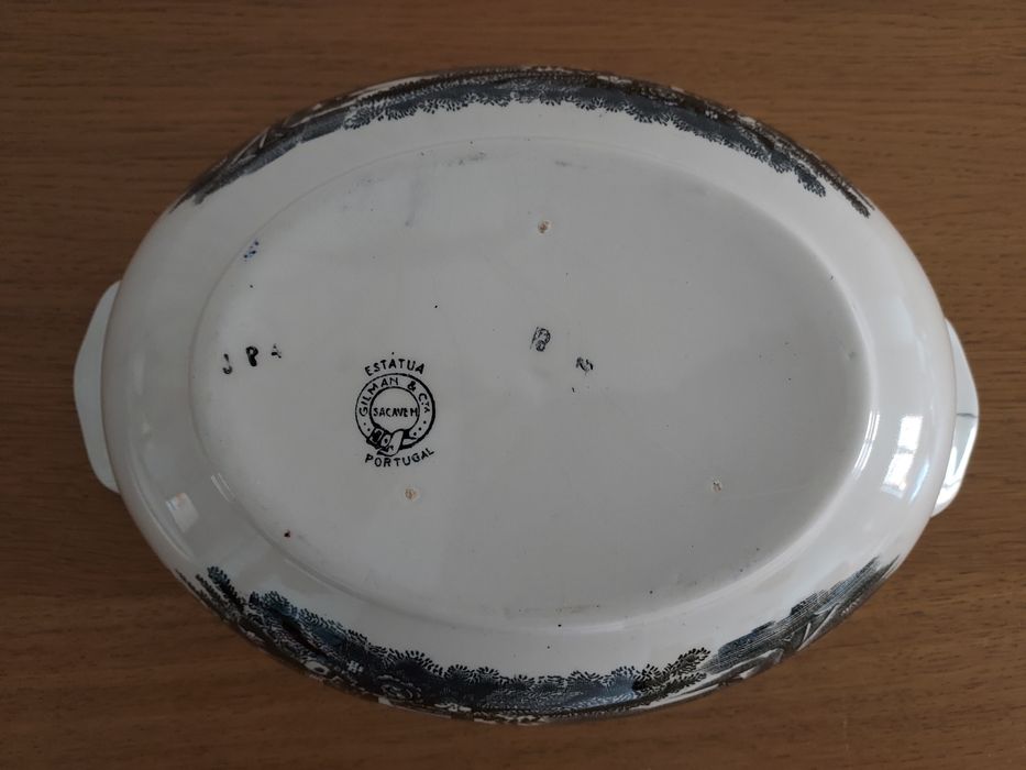 Terrina + Travessa Porcelana Sacavém Estátua