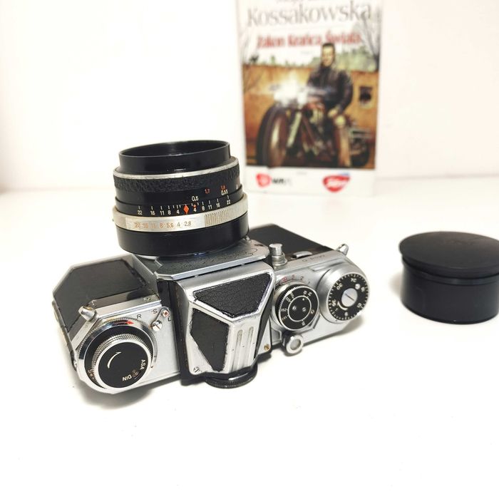 Analogowa Lustrzanka EDIXA mat Reflex mod D lens Zeiss Tessar 50mm 2,8