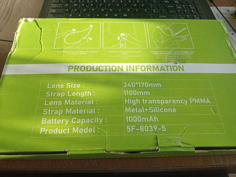 Lupa de Leitura/Bancada LED 3-em-1 | 50 LEDs | Recarregável