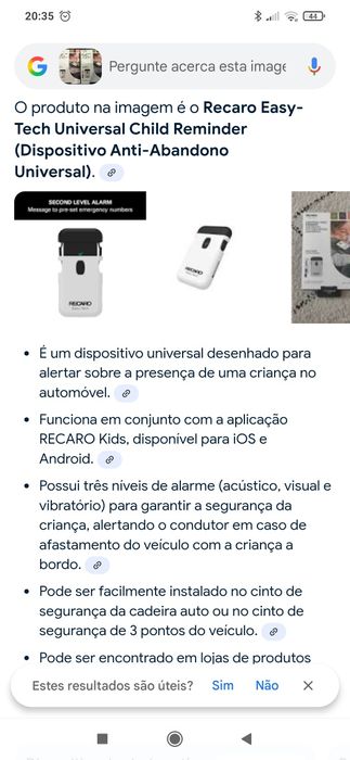 Dispositivo anti abandono crianças no carro