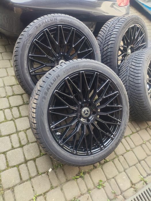 Fabrycznie nowe koła zimowe alufelgi czarne z nowymi czujnikami ciśnienia 20 5x112  Mercedes GLC/ GLC c253 coupe 245/45/20 + 275/40/20 dostawa GRATIS