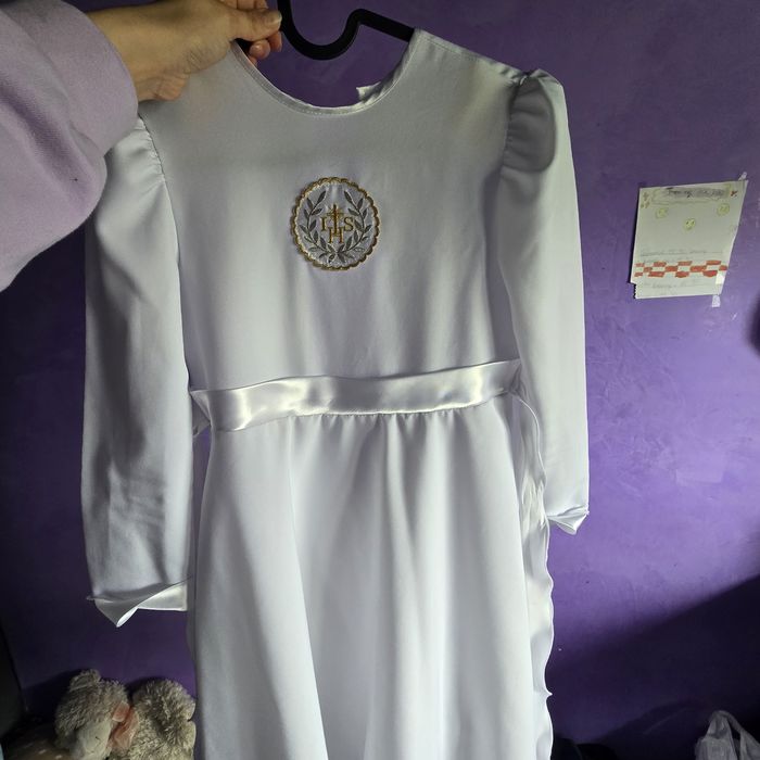 Alba Komunijna i wianek dla dziewczynki