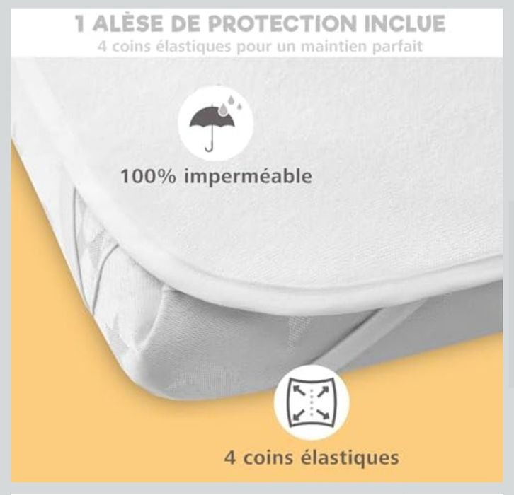 SWEETYFOX 2 szt prześcieradło z gumką do łóżeczka + 1szt ochraniacz