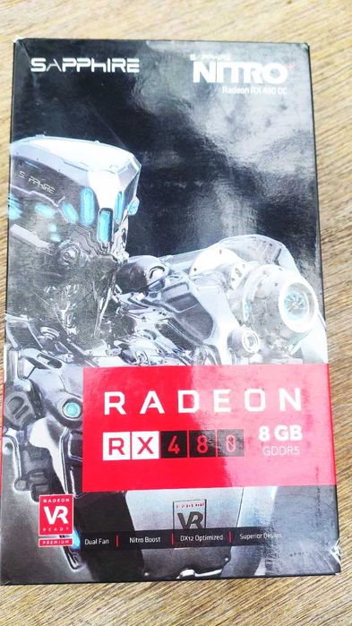 Sapphire RX 480 Nitro+ 8GB — отличное состояние!