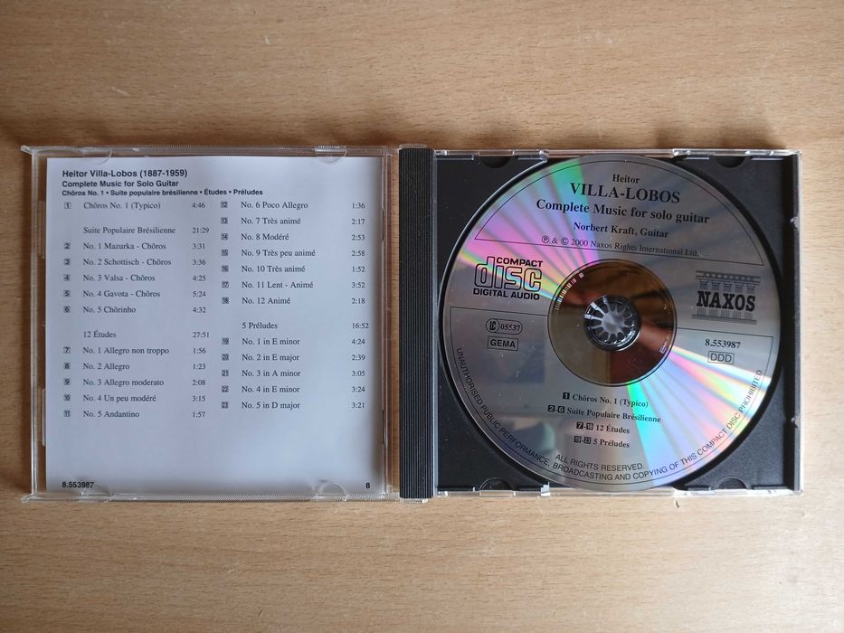 Villa-Lobos*, Norbert Kraft ‎– Complete Music For Solo Guitar