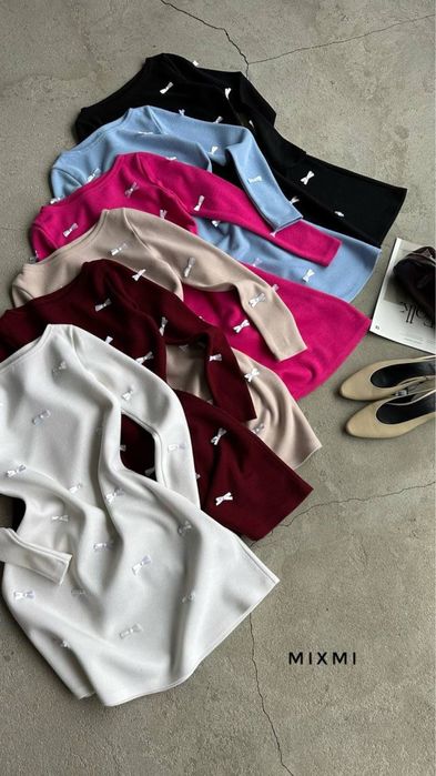 Сукня ангора з бантиками