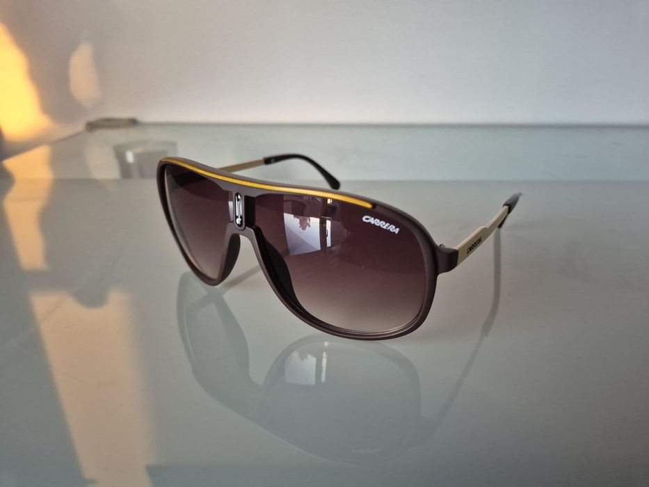 Okulary przeciwsłoneczne carrera pilotki uv aviator złote męskie