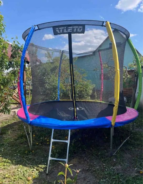 Новий дитячий батут!Продам батут 252 см,батут для дітей,батут з сіткою та драбинкою