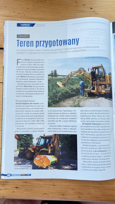 Mulczer hydrauliczny do koparki, koparko ładowarki, ładowarki GHEDINI