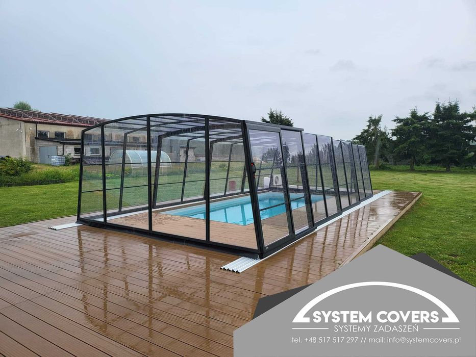 Zadaszenie basenowe, basenu, 500 x 850 x220 cm - System Covers