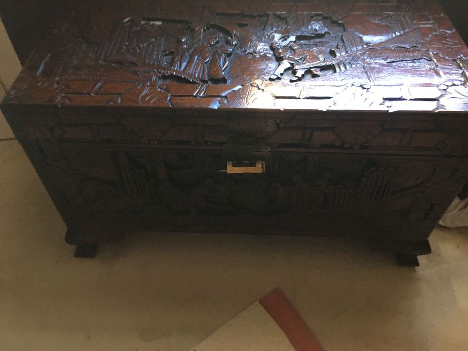 Arca com motivos chineses de cânfora