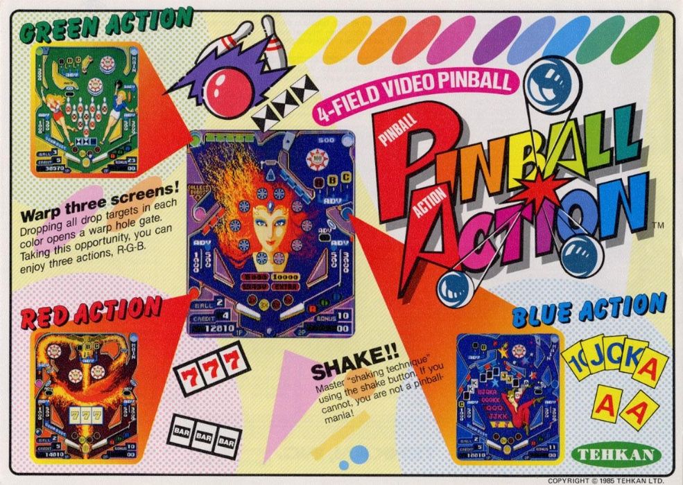 Jogo Pinball -Action ano 1985
