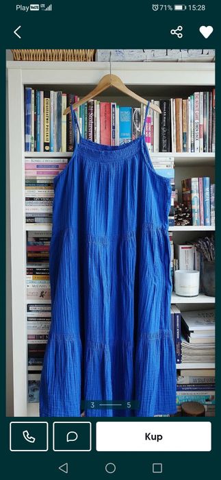 Niebieska sukienka midi H&M