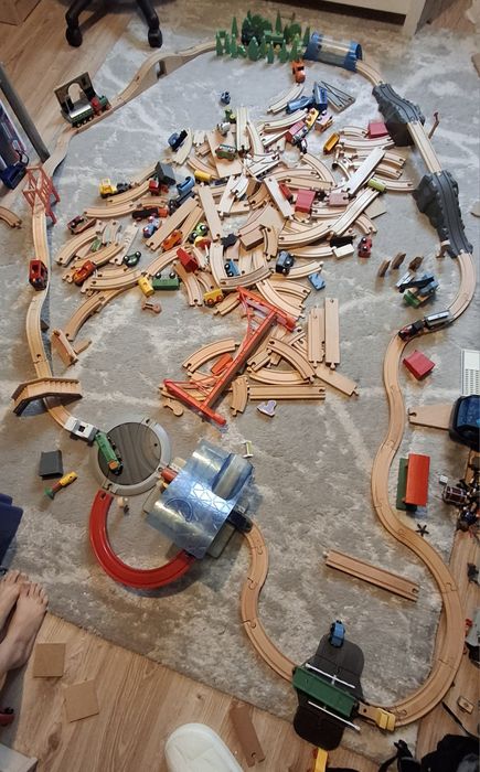 Tory drewniane. Kolejka ogromny zestaw